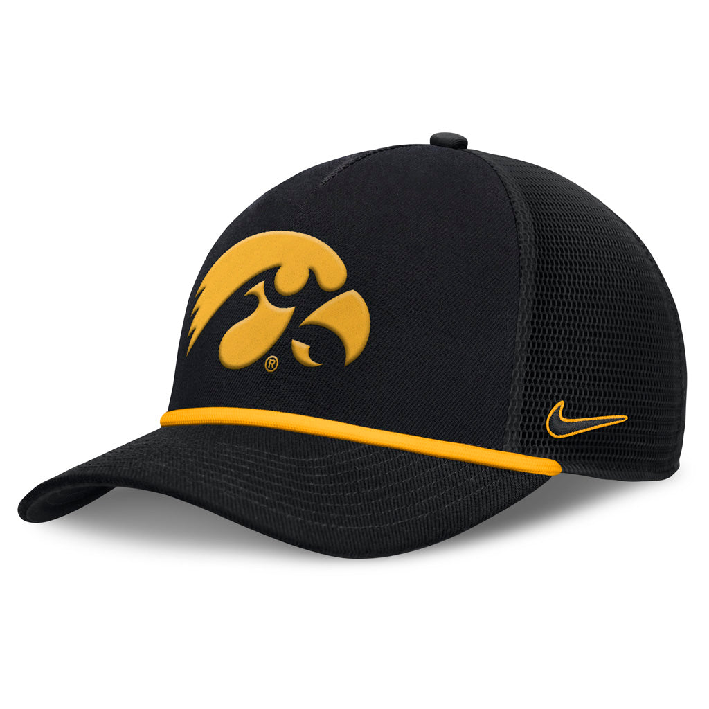 NCAA Iowa Hawkeyes Nike Primary Logo Snapback Trucker Hat - Black