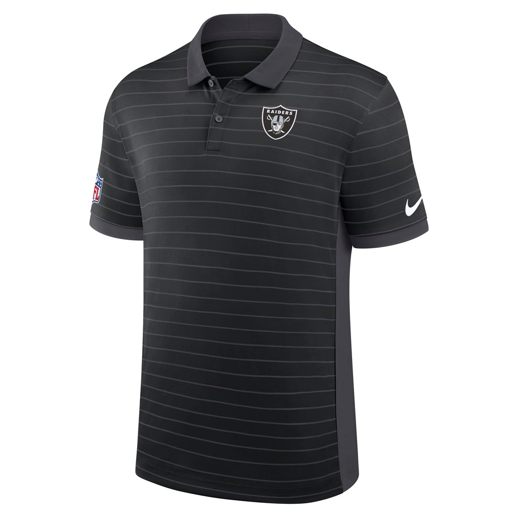 NFL Las Vegas Raiders Nike 2025 Dri-Fit Striped Polo - Black