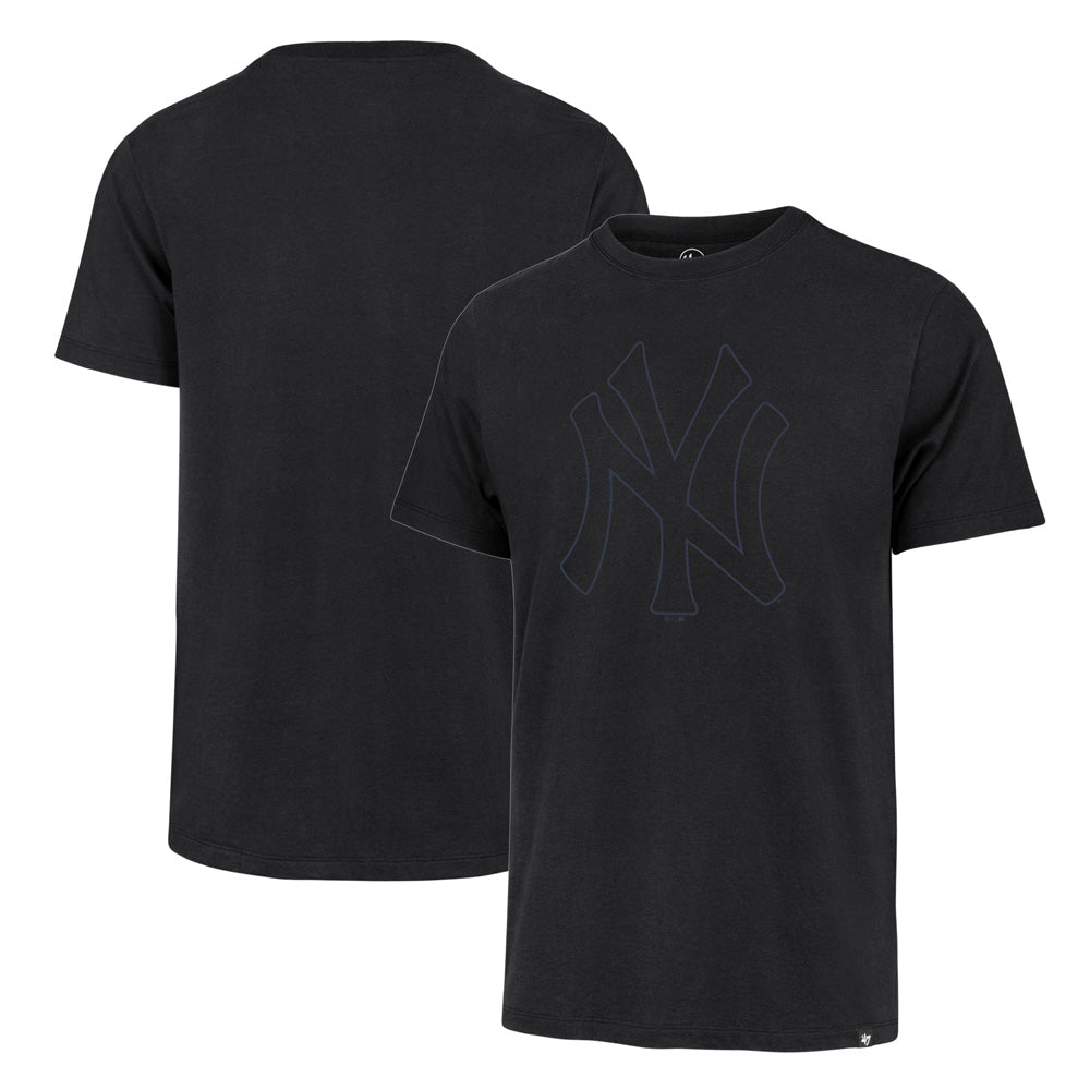 MLB New York Yankees '47 Navy Outline Pop Imprint Franklin T-Shirt - Black