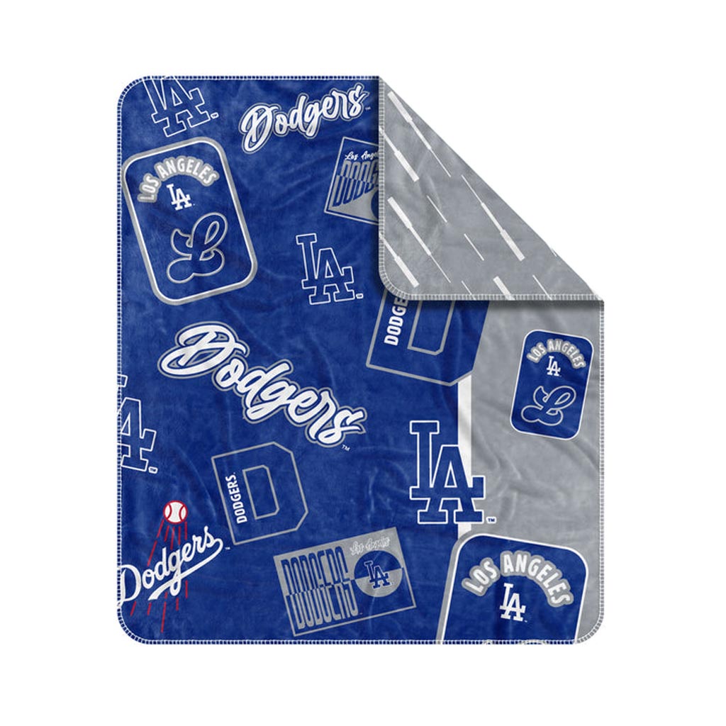 MLB Los Angeles Dodgers Logo Brands Dream Weave Blanket - Blue