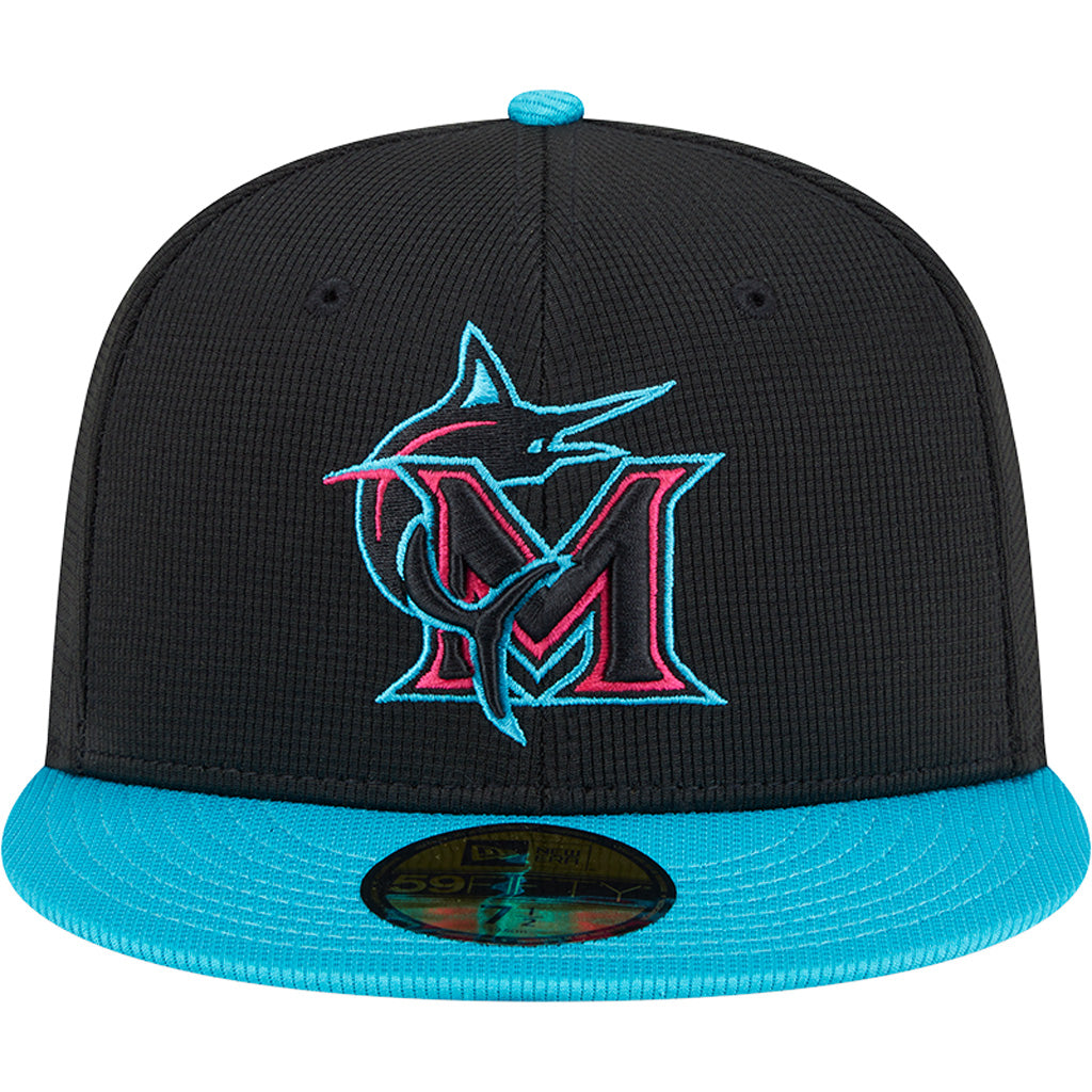 MLB Miami Marlins New Era 2025 City Connect Batting Practice 59FIFTY Fitted Hat - Black
