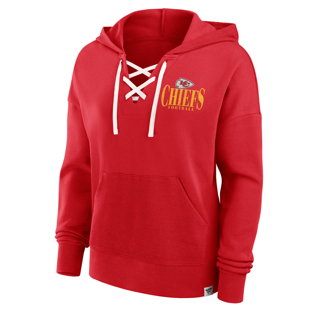 NFL Kansas City Chiefs Women's Fanatics Blitz Left Lace Up Hoodie