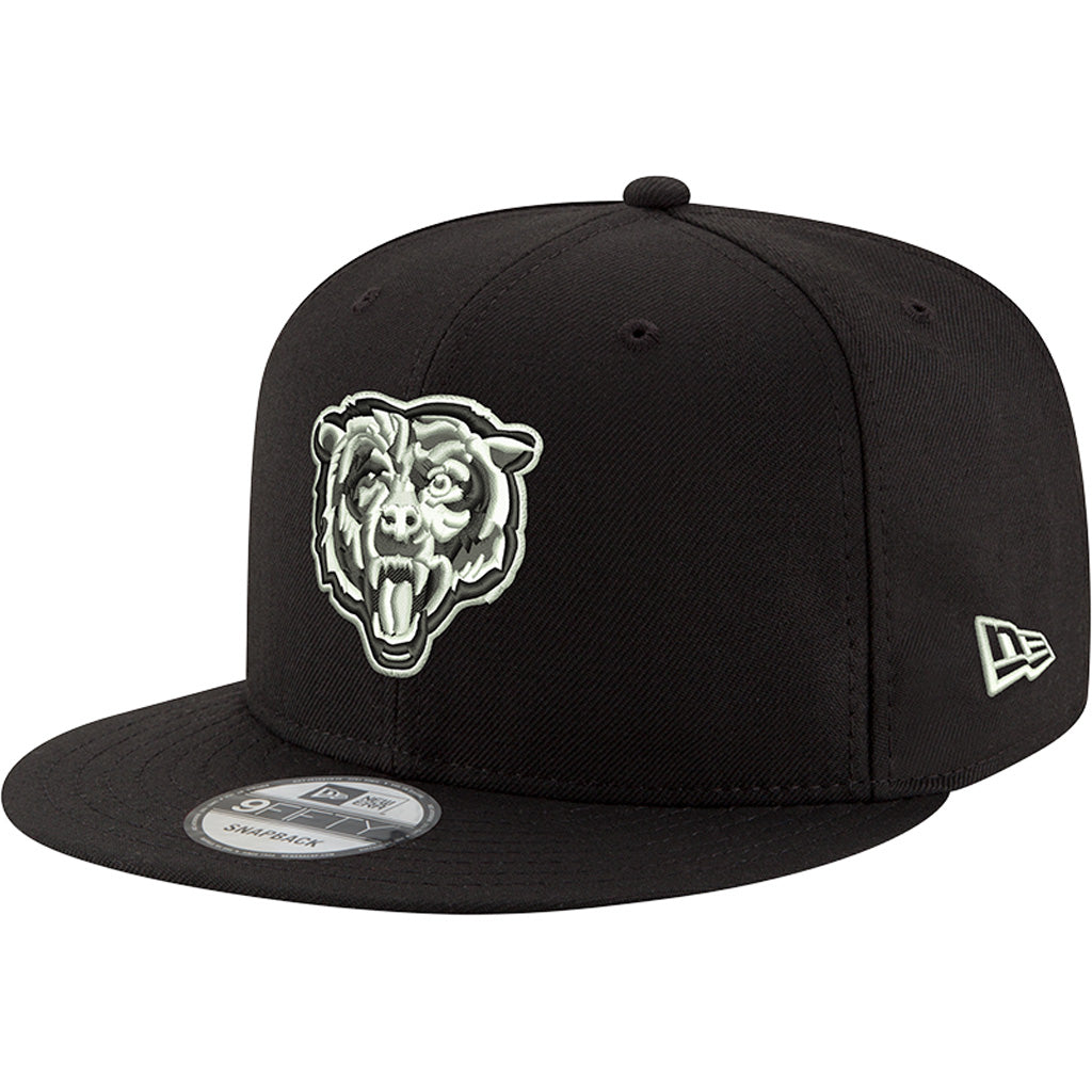 NFL Chicago Bears New Era Black & White 9FIFTY - Black Hat