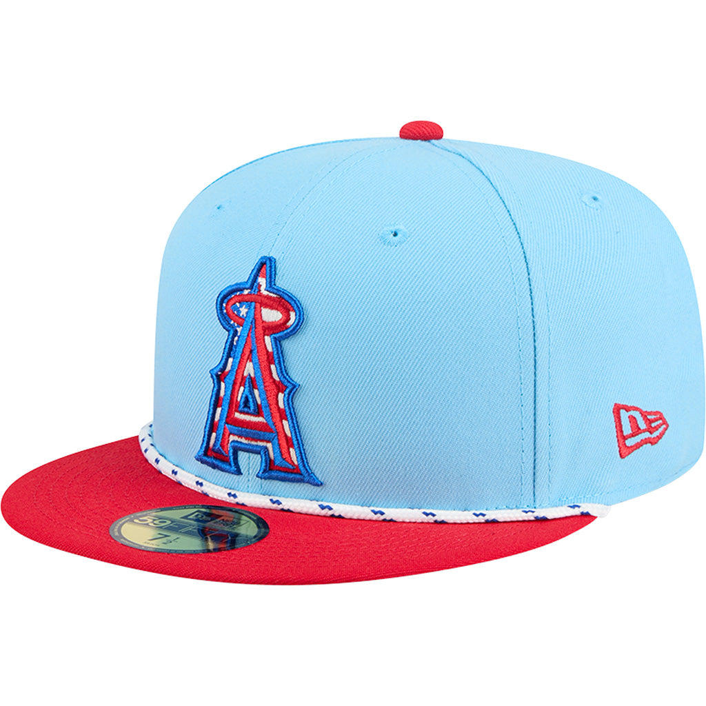 MLB Los Angeles Angels New Era 2025 4th of July 59FIFTY Fitted Hat - Blue