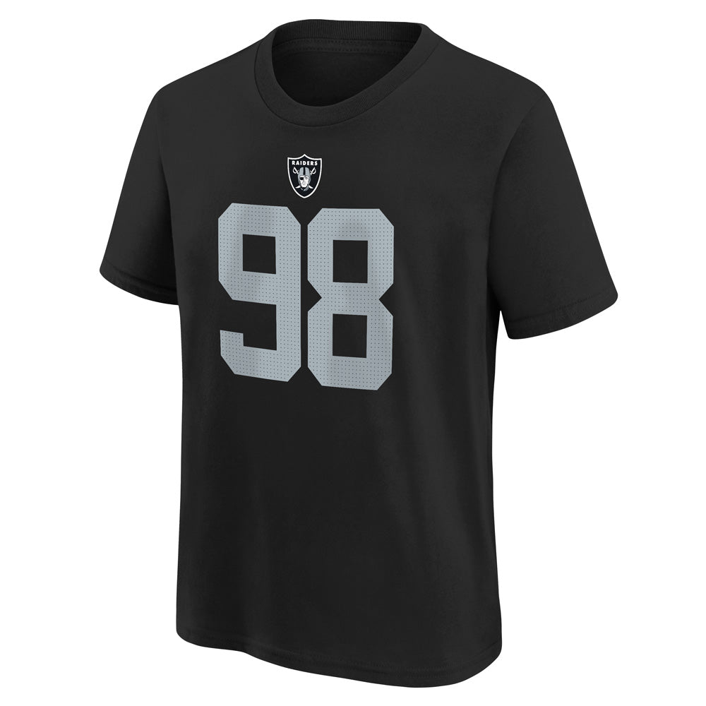 NFL Las Vegas Raiders Maxx Crosby Youth Nike Name & Number T-Shirt - Black