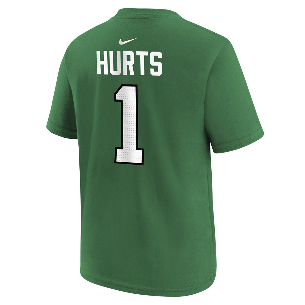 NFL Philadelphia Eagles Jalen Hurts Youth Nike Name & Number T-Shirt - Green