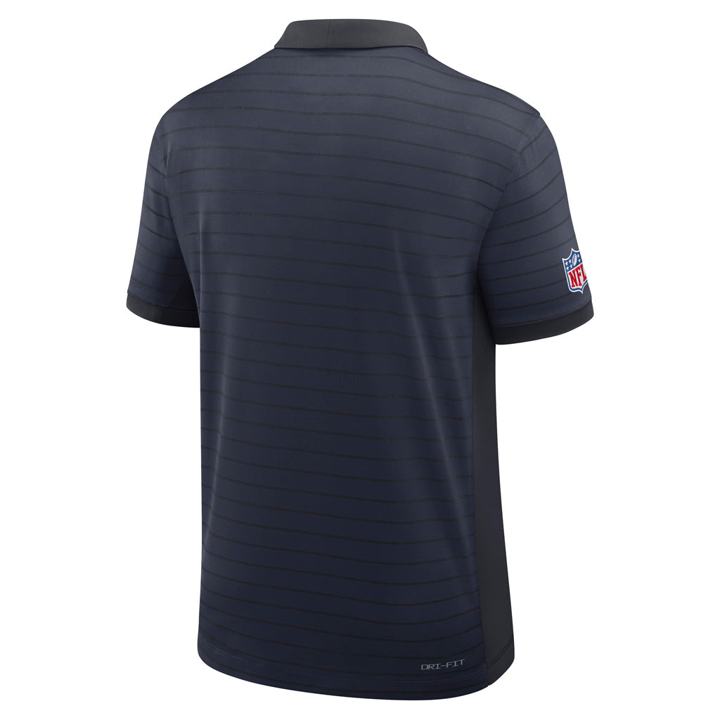 NFL Chicago Bears Nike 2025 Dri-Fit Striped Polo - Navy