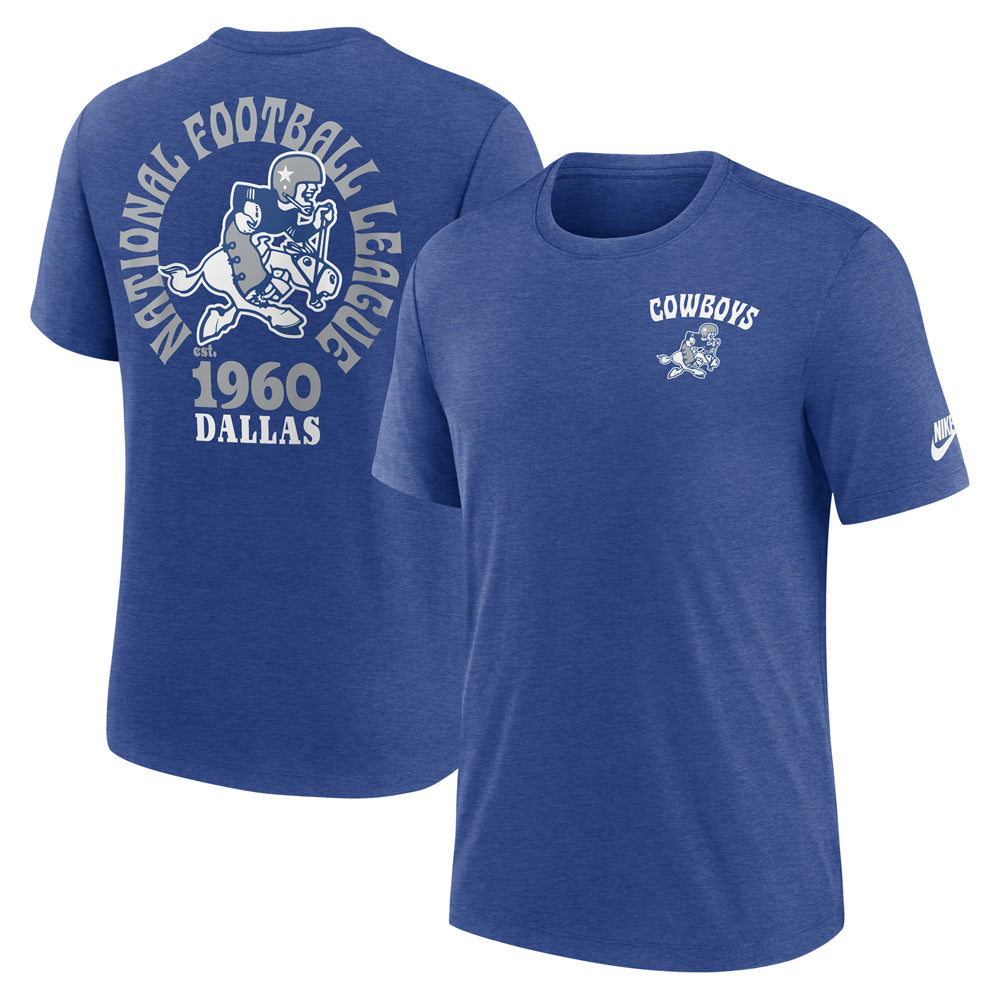 NFL Dallas Cowboys Nike 2-Hit Tri-Blend T-Shirt - Blue