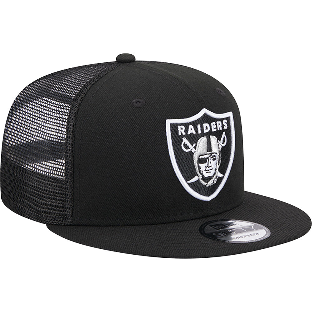 NFL Las Vegas Raiders New Era 9FIFTY Snapback Trucker Hat - Black