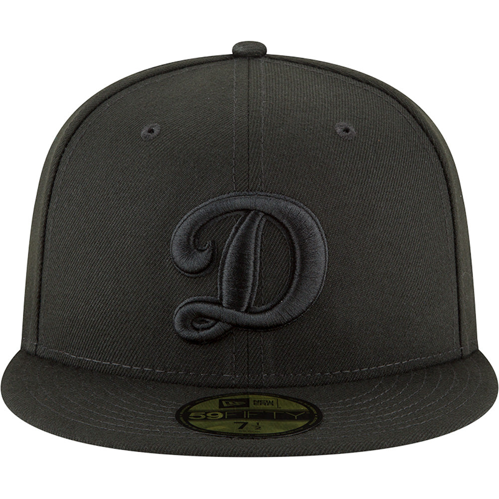 MLB Los Angeles Dodgers New Era Alternate Black on Black 59FIFTY Fitted Hat - Black