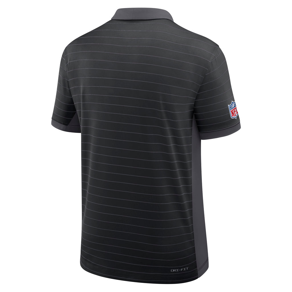 NFL Las Vegas Raiders Nike 2025 Dri-Fit Striped Polo - Black