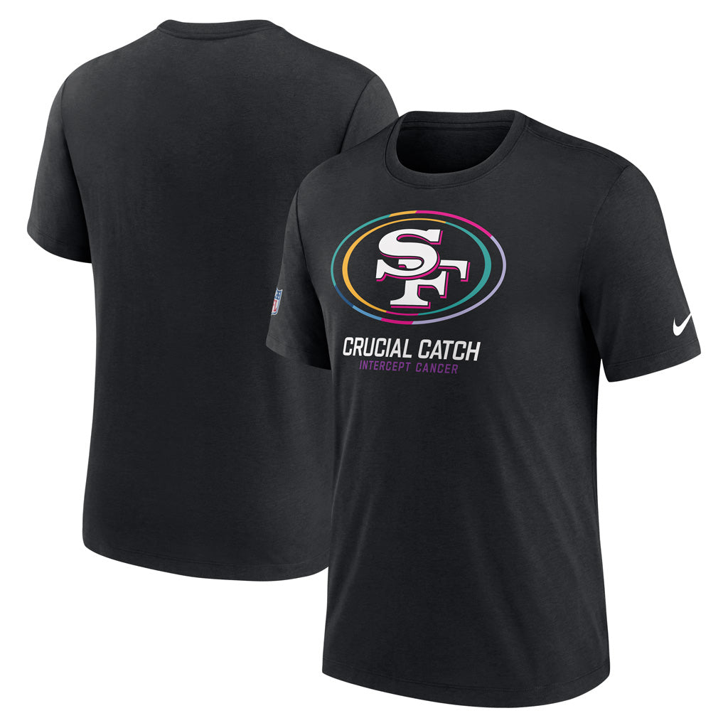 NFL San Francisco 49ers Nike Crucial Catch Essential T-Shirt - Black