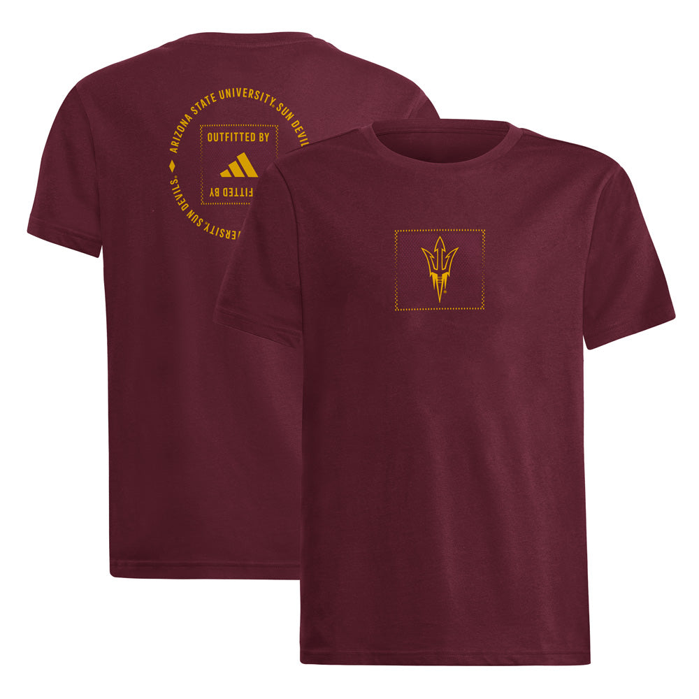 NCAA Arizona State Sun Devils Youth adidas Boxed In T-Shirt - Maroon