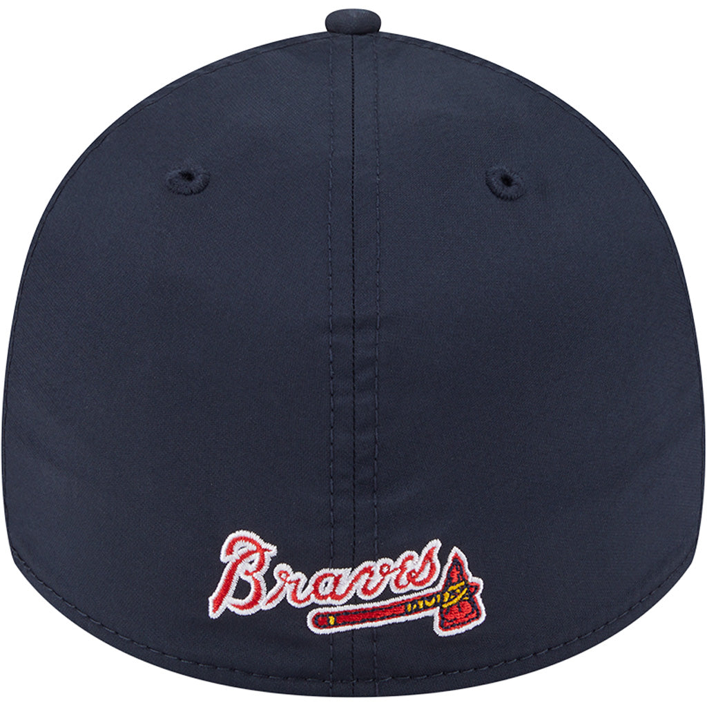 MLB Atlanta Braves New Era Mid Perf 39THIRTY Flex Fit Hat - Navy