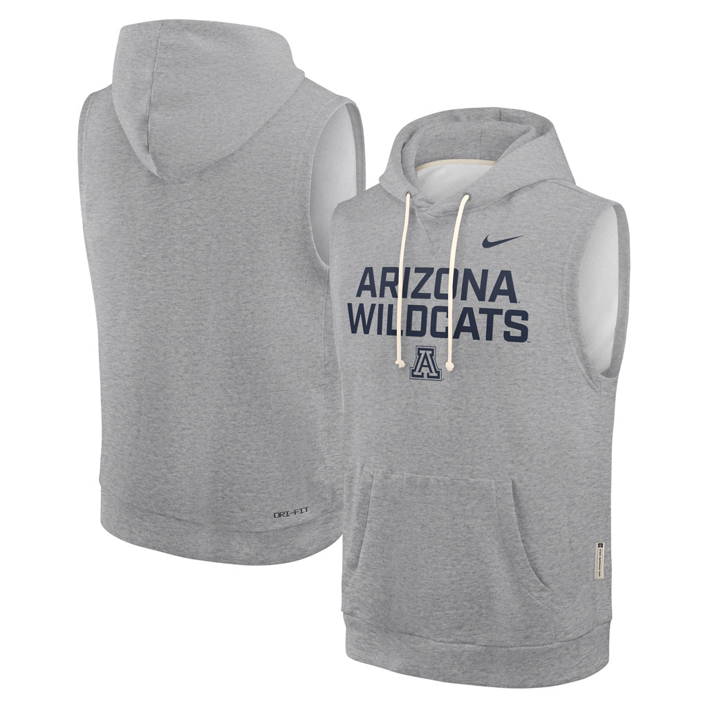 NCAA Arizona Wildcats Nike Fleece Sleeveless Hoodie - Gray