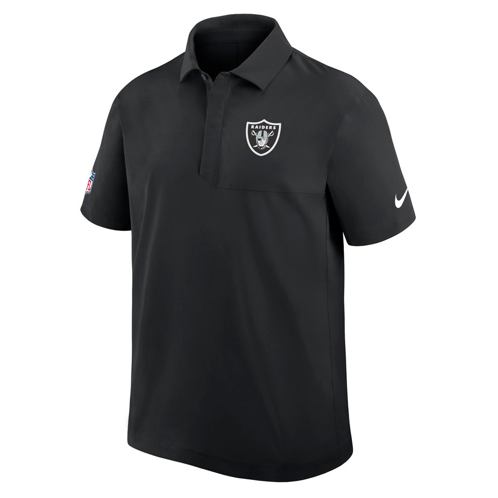 NFL Las Vegas Raiders Nike 2025 Dri-Fit Sideline Woven Polo - Black