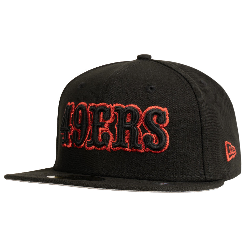 NFL San Francisco 49ers New Era Blackbird 59FIFTY Fitted Hat - Black