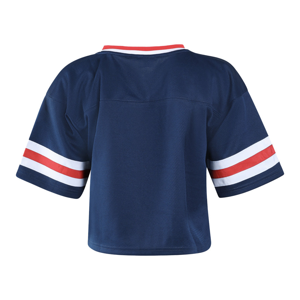 NCAA Arizona Wildcats Women's Hype & Vice Crop Football Jersey Top