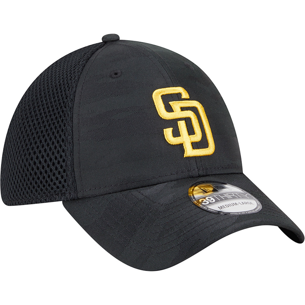 MLB San Diego Padres New Era Black Camo 39THIRTY Flex Fit Hat - Black