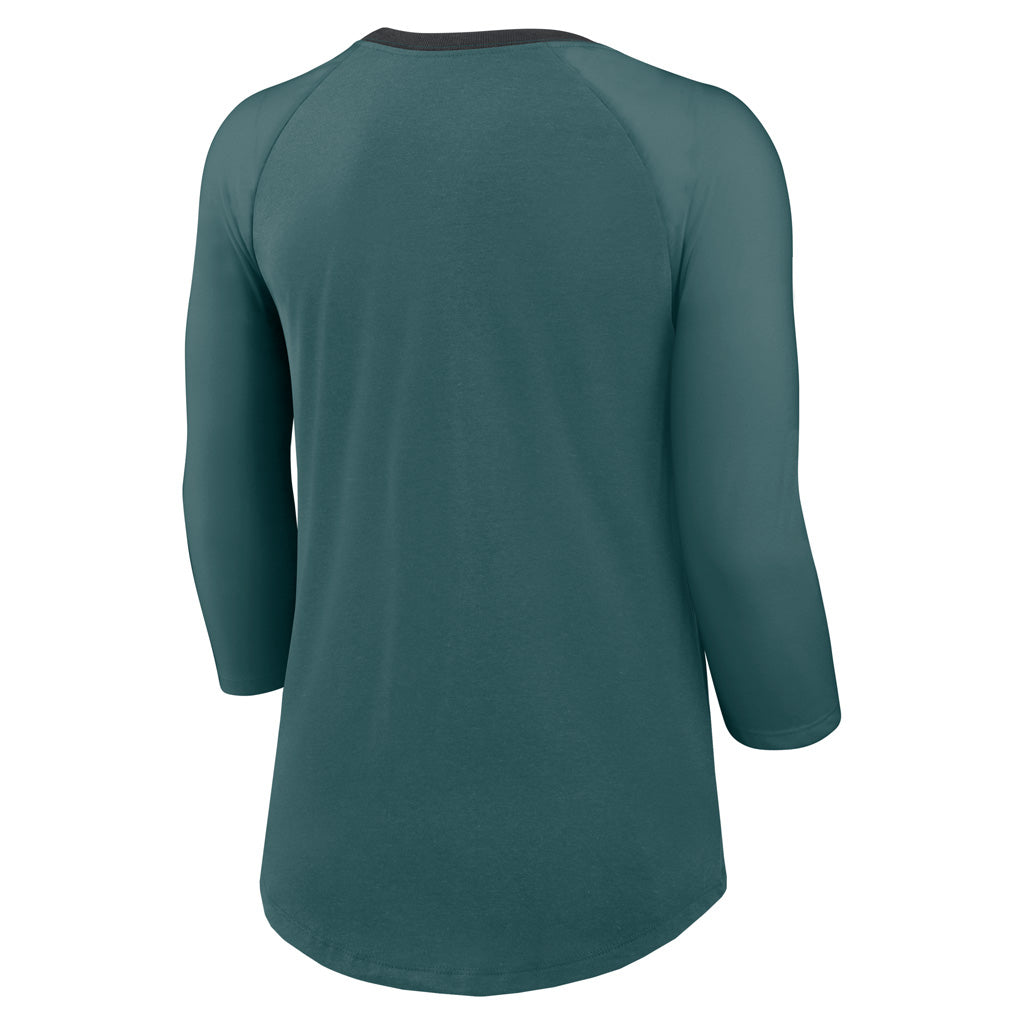 NFL Philadelphia Eagles Women's Nike Fashion 3/4 Sleeve T-Shirt - Green
