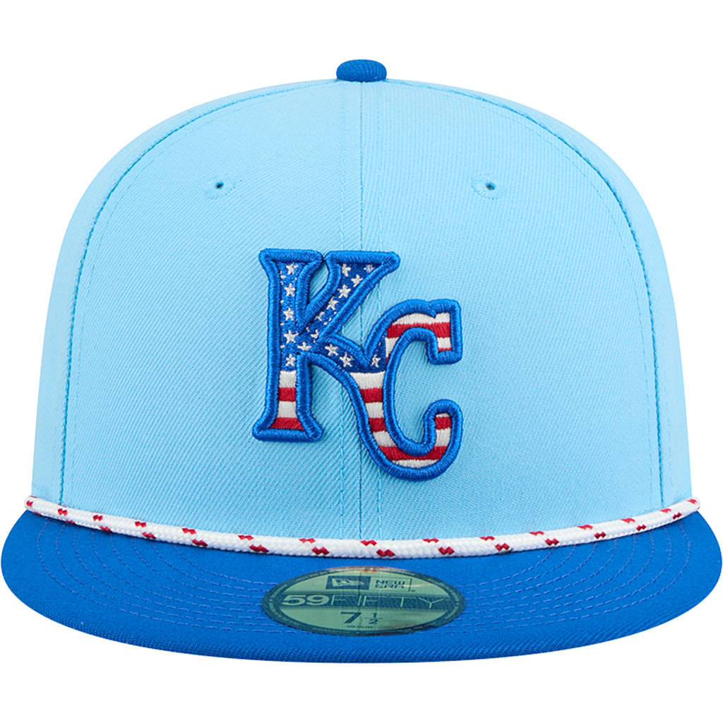 MLB Kansas City Royals New Era 2025 4th of July 59FIFTY Fitted Hat - Blue