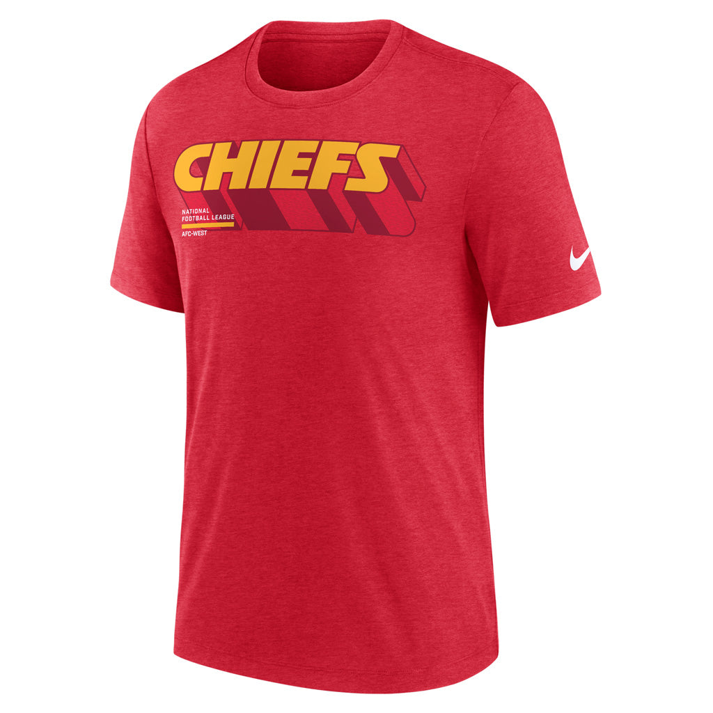 NFL Kansas City Chiefs Nike Script Trail Triblend T-Shirt - Red