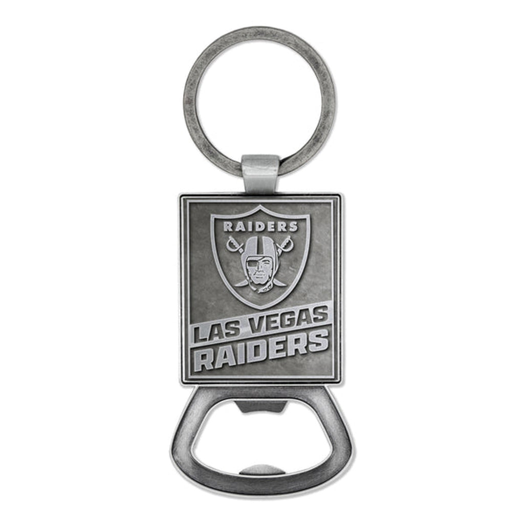 NFL Las Vegas Raiders Rico Pewter Bottle Opener Keychain - Gray