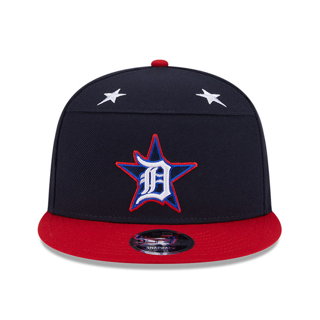 MLB Detroit Tigers New Era 2025 All Star Game Workout 9FIFTY Split Panel Snapback Hat - Navy