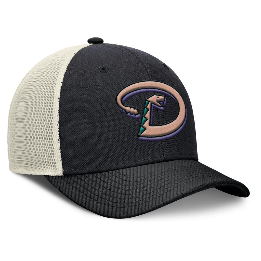 MLB Arizona Diamondbacks Nike Cooperstown Trucker Snapback Hat - Black