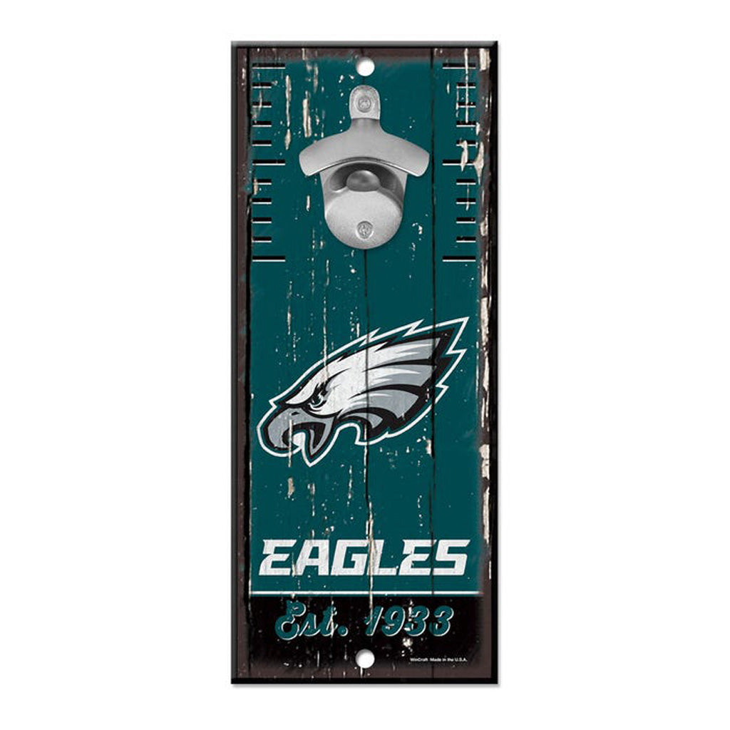 NFL Philadelphia Eagles WinCraft 5" x 12" Bottle Opener Sign - Green