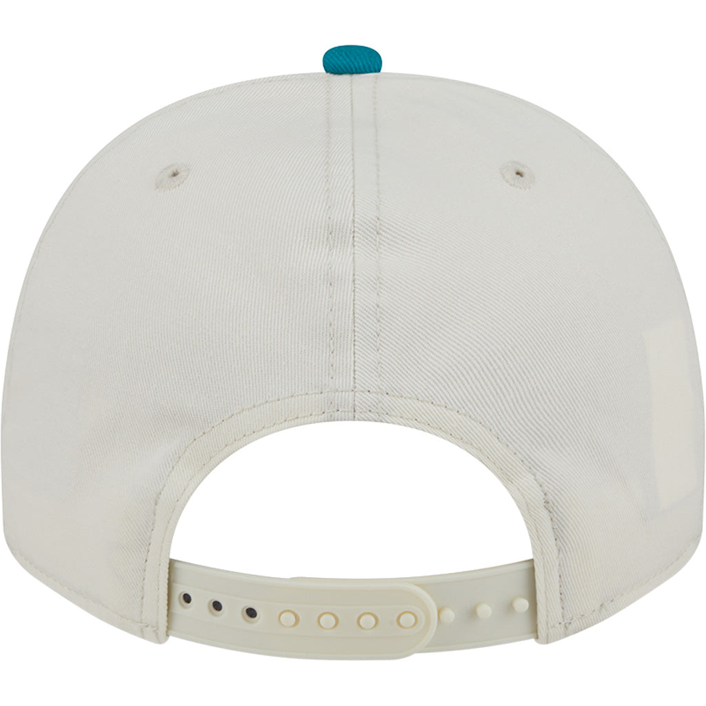 NFL Miami Dolphins New Era Chainstitch Two-Tone 9FIFTY A-Frame Snapback Hat - Cream