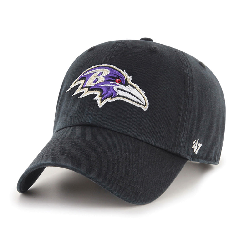 NFL Baltimore Ravens '47 Logo Clean Up Adjustable Hat - Black