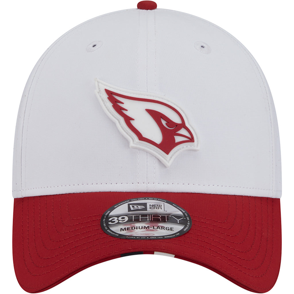 NFL Arizona Cardinals New Era 2025 Training 39THIRTY Flex Fit Hat - White