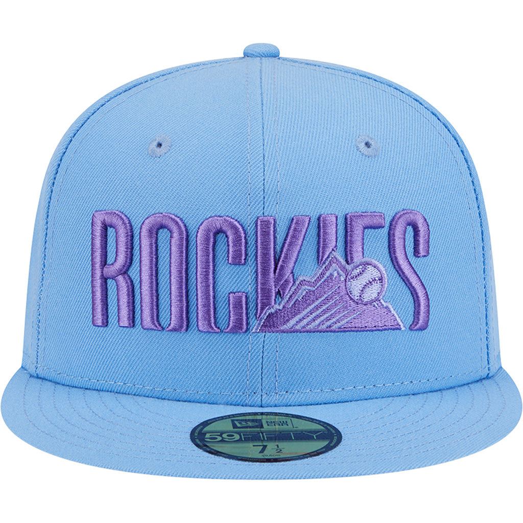 MLB Colorado Rockies New Era 2025 City Connect Fan Pack 59FIFTY Fitted Hat - Light Blue