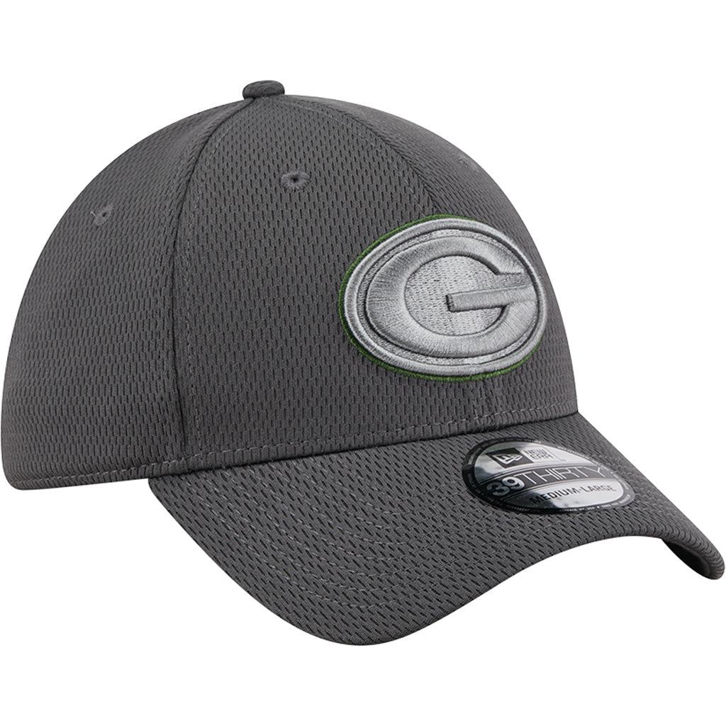 NFL Green Bay Packers New Era Tonal Graphite 39THIRTY Flex Fit Hat - Graphite