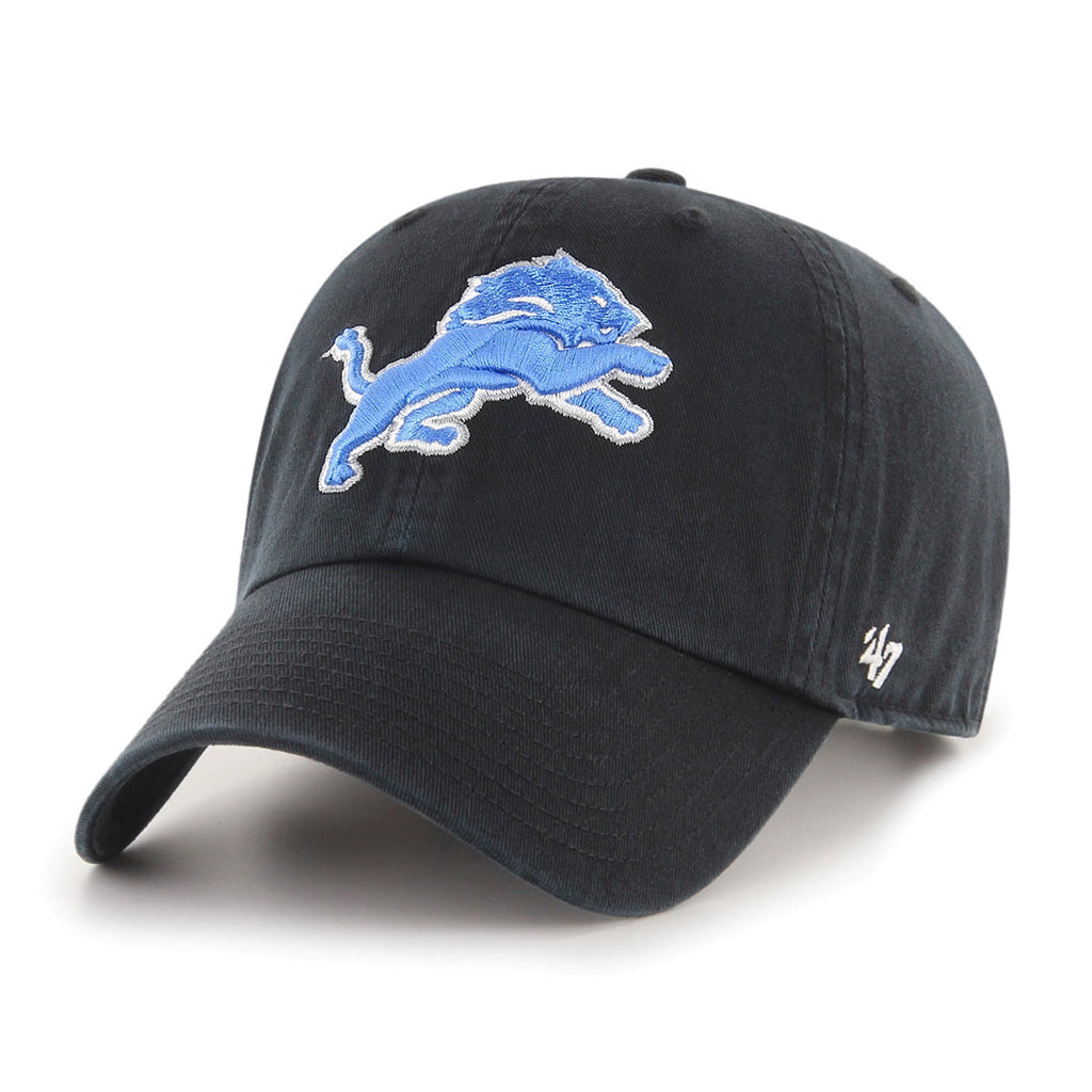 NFL Detroit Lions '47 Logo Clean Up Adjustable Hat - Black