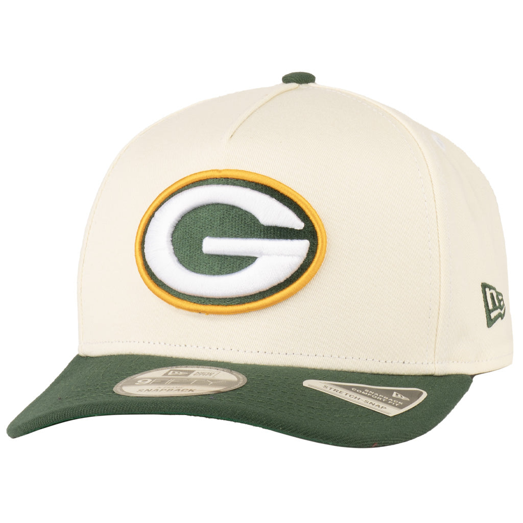 NFL Green Bay Packers New Era Primary Two-Tone TC 9FIFTY A-Frame Snapback Hat - Cream