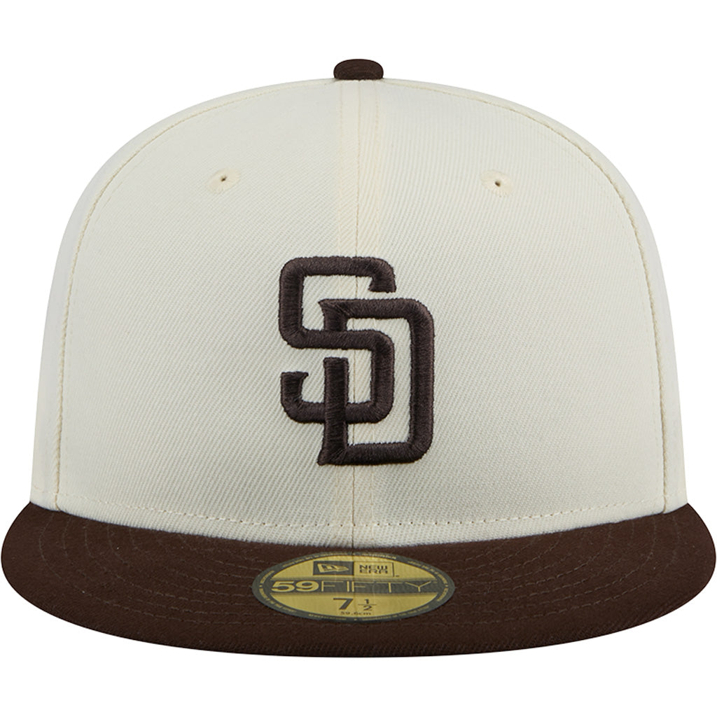 MLB San Diego Padres New Era Two-Tone Chrome OTC 59FIFTY Fitted Hat - Chrome