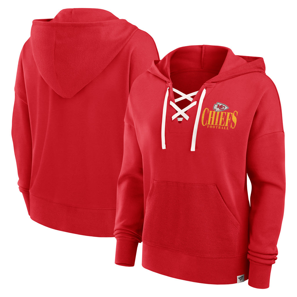 NFL Kansas City Chiefs Women's Fanatics Blitz Left Lace Up Hoodie