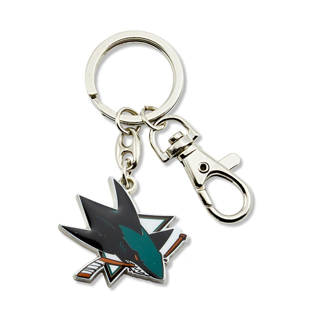 NHL San Jose Sharks Aminco Logo Keychain - Teal