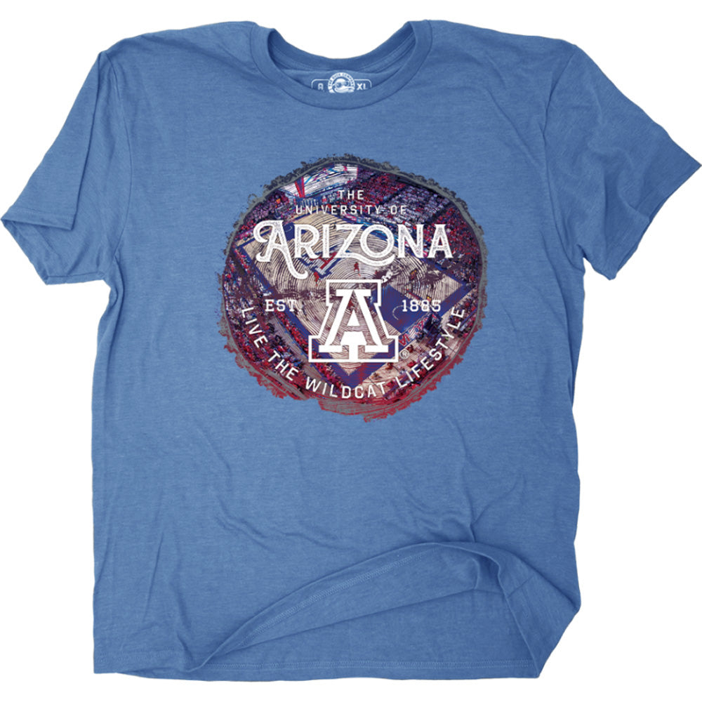 NCAA Arizona Wildcats The Duck Company Campus Stump T-Shirt - Blue