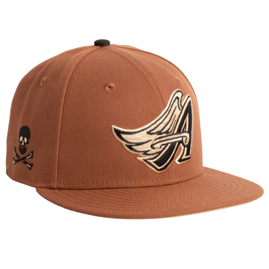 MLB Los Angeles Angels New Era Jolly Roger 59FIFTY Fitted Hat- Brown