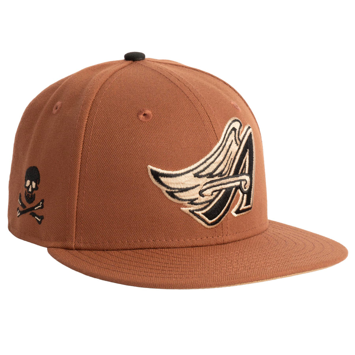 MLB Los Angeles Angels New Era Jolly Roger 59FIFTY Fitted Hat- Brown