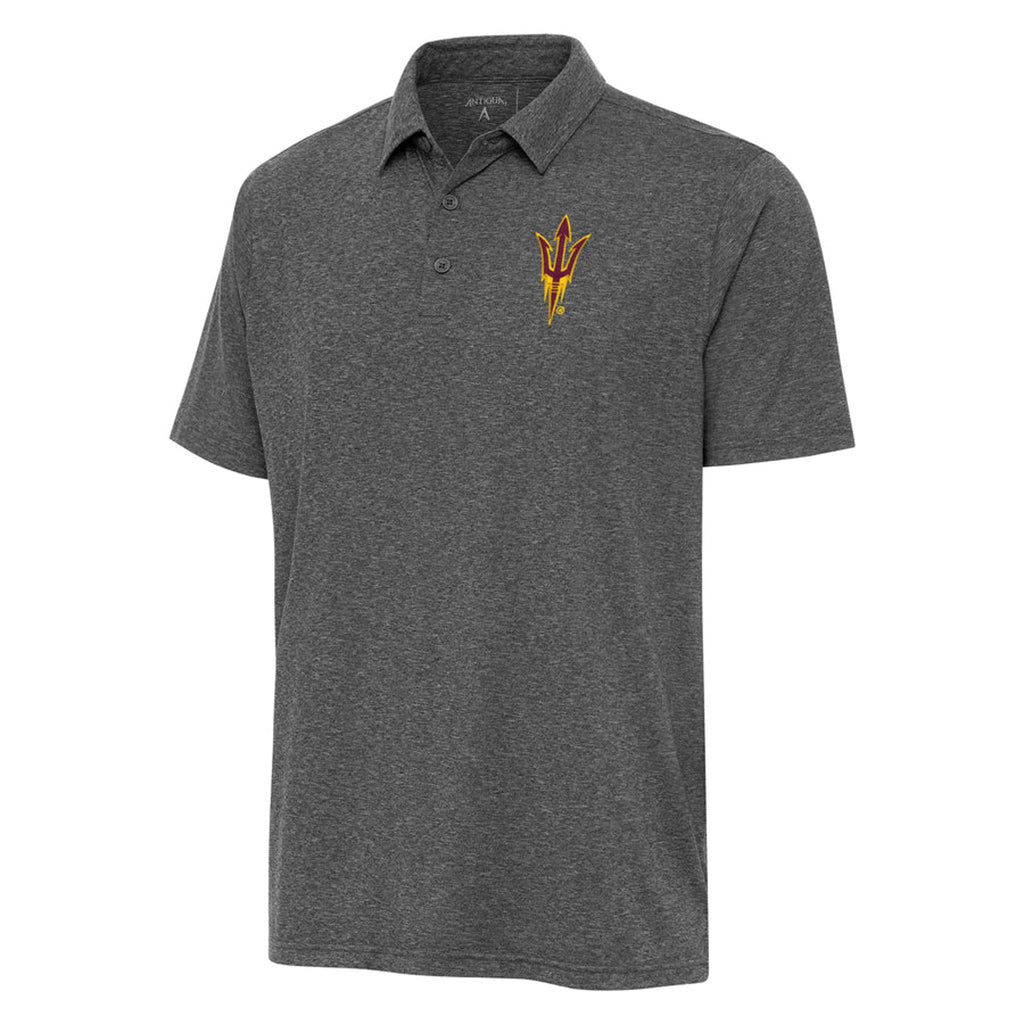 NCAA Arizona State Sun Devils Antigua Fork Par 3 Polo - Heather Black