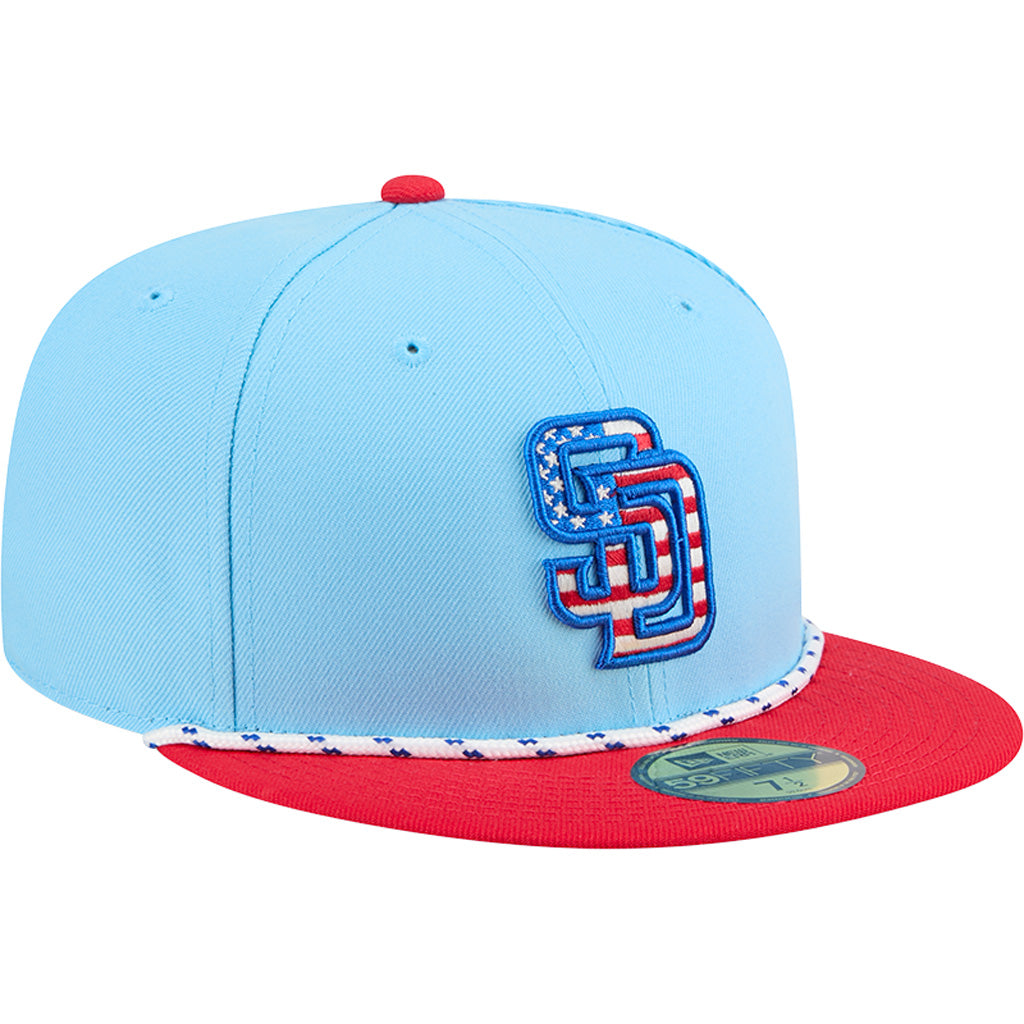 MLB San Diego Padres New Era 2025 4th of July 59FIFTY Fitted Hat - Blue