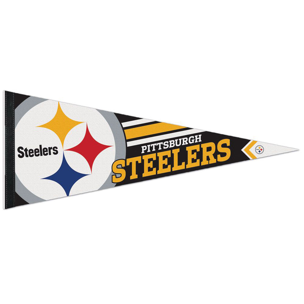 NFL Pittsburgh Steelers WinCraft Stripe Premium Pennant - Black