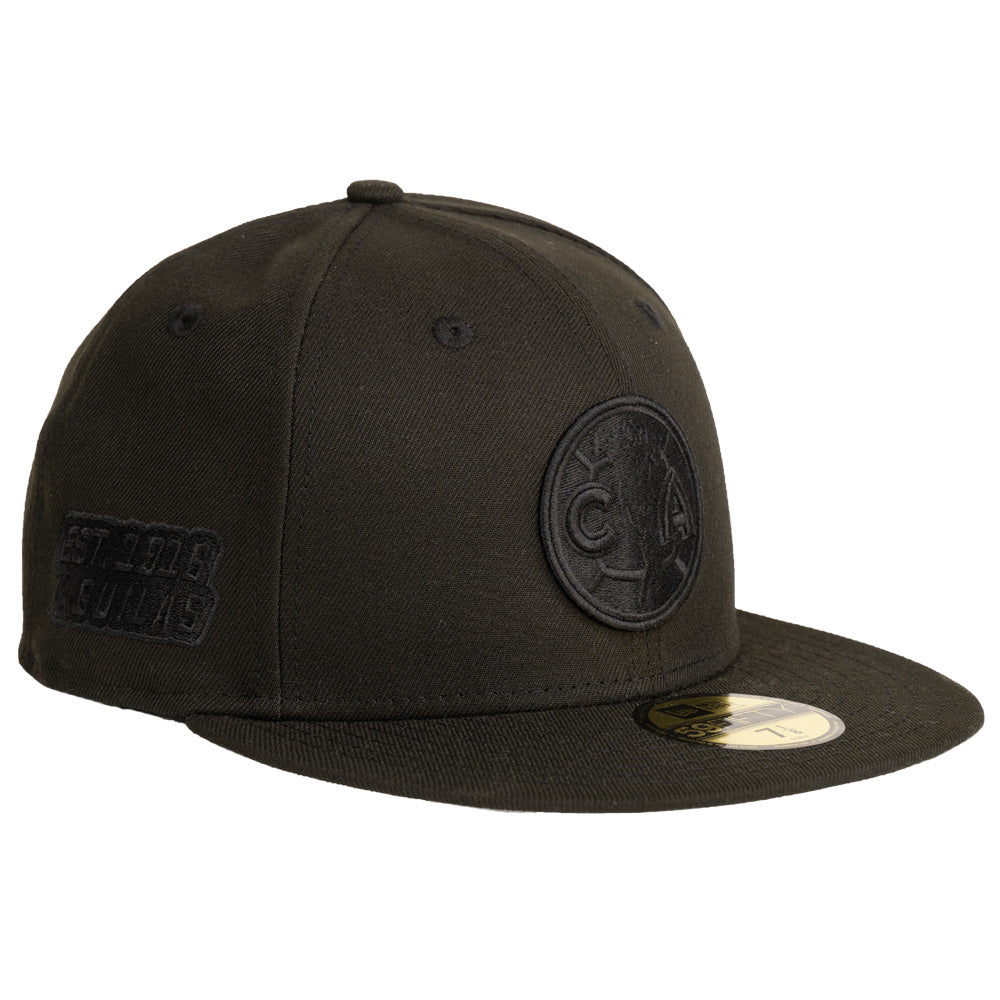 Club America New Era Black on Black 59FIFTY Fitted Hat