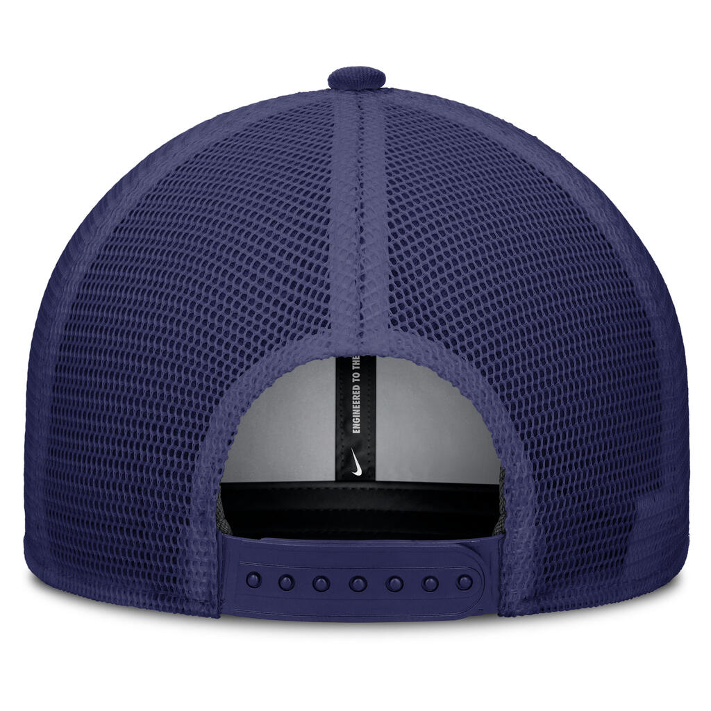 MLB Los Angeles Dodgers Nike Two-Tone Tonal Logo Trucker Snapback Hat - White