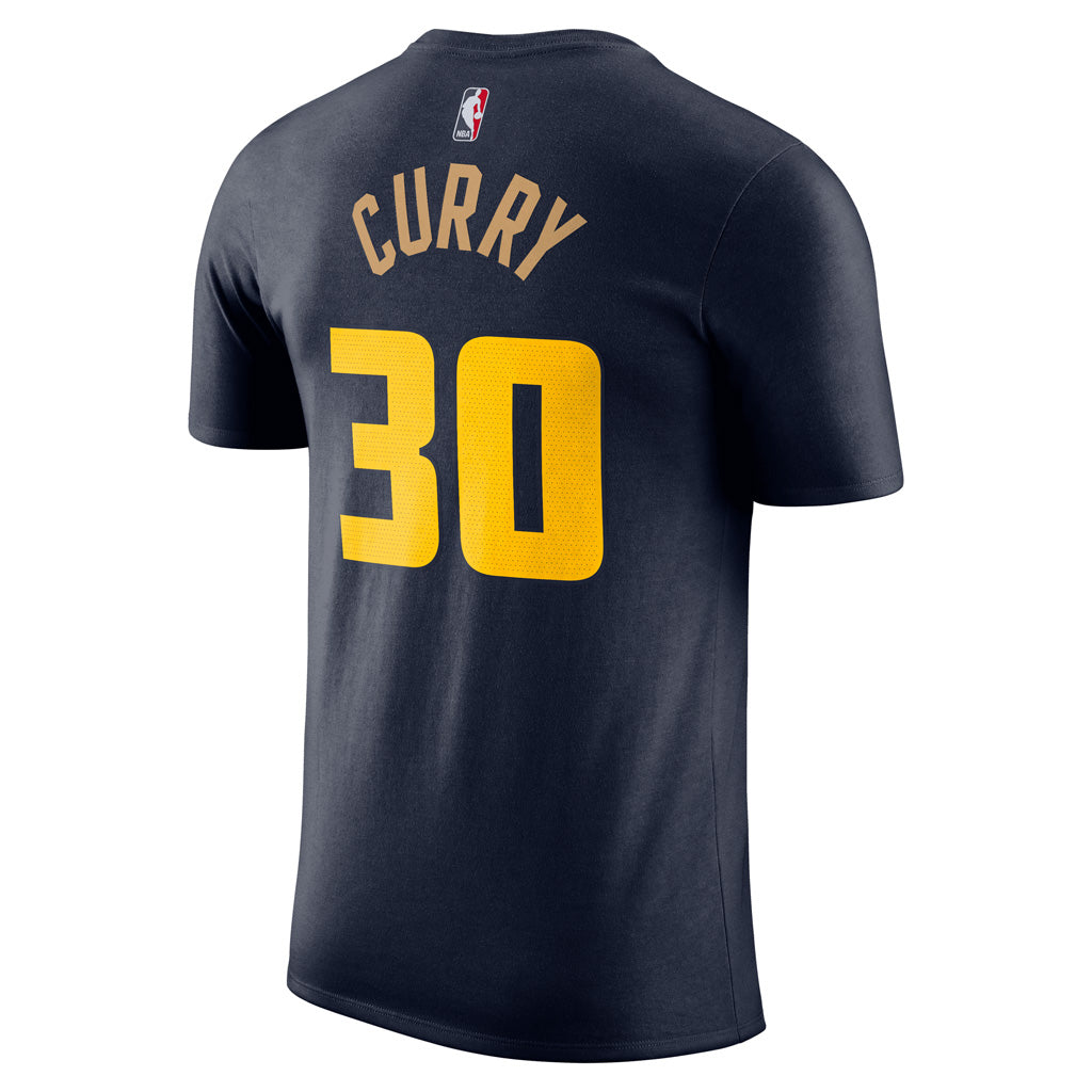 NBA Golden State Warriors Steph Curry City Edition 2025 Name & Number T-Shirt - Navy