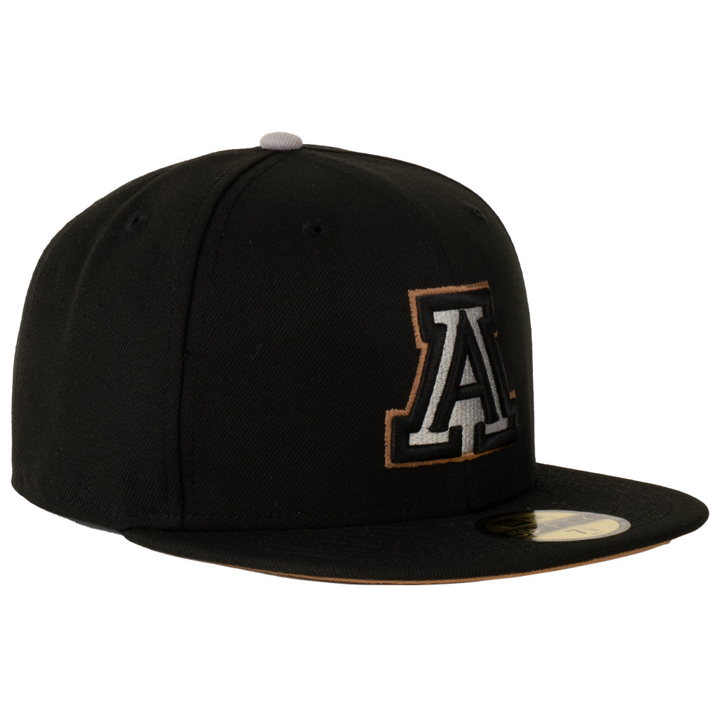 NCAA Arizona Wildcats New Era Gray Outline Logo 59FIFTY Fitted Hat - Black